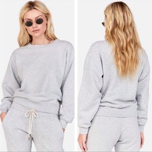 Mate the Label Fleece Raw Neck Sweatshirt XL